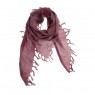 Lenço Triangular Xadrez Rosa c/ Franja Viscose 150x95x95cm