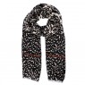 XALE POLIESTER ARABESCO PRETO 180X90 CM