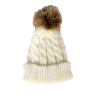 Gorro Bege 100%  Acrilico Com  Pompom Tam Unico