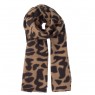 Xale 100% Acrilico Animal Print Brown/Preto