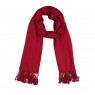 Echarpe em Viscose Lisa Vermelho com Franja 220g 180x70cm