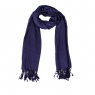 Echarpe Lisa Azul Marinho 220g com Franja Viscose 180x70cm