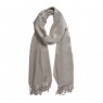 Echarpe Lisa Prata 220g c/ Franja 100% Viscose 180x70 cm