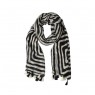 Xale 100%  Poliester Zebrado Com Pingente 180X90 CM