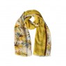 Xale 100%  Poliester Folhagem Amarelo 180X90 CM