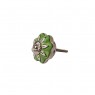 PUXADOR CERAMICA VERDE FOLHA 4X4X3CM*