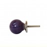 Puxador Cerâmica Liso Roxo 3X3X4CM