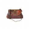Bolsa em Tecido Bordada Color com Miçangas e Pedrarias A12xC21 cm