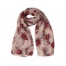 Xale 100%  Poliester Floral Bordo 180X90 CM