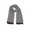 Xale 100% Acrilico Tricot Preto e Cinza  180X50CM