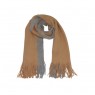 Xale 100% Acrilico Franja Longa Fendhi e Cinza 180 X 65 CM