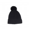 Gorro 100% Acrilico Preto  Forrado Com Pompom  Tam. Unico