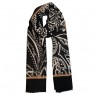 Xale 100% Poliester Jamavar Black 180 X 80 CM