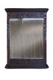 Moldura p/ Espelho em Madeira Rústica Trabalhada A A113xL86xL11 cm