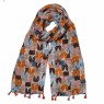 XALE 100%  POLIESTER CAT MULTICOLOR 180X90 CM