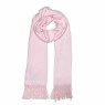 Echarpe Lisa Rosa Claro 220g com Franja Viscose 180x70 cm