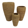 JG 3 PCS CESTO DE JUTA FORMATO CONICO FIBRA NATURAL BDI-13