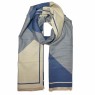 XALE 100% ACRILICO GEOMETRICO LISTRAS AZUL E FENDHI 180X60 CM