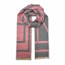 XALE 100% ACRILICO GEOMETRICO CINZA E ROSE 180X60 CM