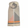 XALE 100% ACRILICO GEOMETRICO LARANJA E BEGE 180X60 CM