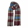 XALE 100%  POLIESTER XADREZ BLUE RED 180X60 CM