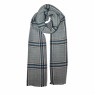 XALE 100%  POLIESTER XADREZ CINZA/AZUL 180X60 CM