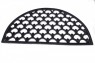 Capacho de Borracha Meia Lua Vazado Pavão 45x75 cm