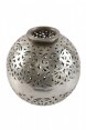 Vaso em Bronze Trabalhado Redondo Decorativo D25 cm