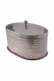 Porta Objetos de Metal Bronze com Tampa Grande 25x36x24 cm