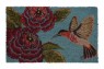 Capacho de Borracha e Fibra de Coco Estampa Beija Flor 45x75 cm