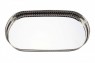 Bandeja em Metal Espelhado Oval Pequena A3xL16xC32 cm