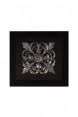 Quadro Decorativo Flor Arabesco Prata  A50xC50xE5 cm