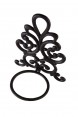 Suporte Para Vaso Ferro Trabalhado Preto 18x24x33 cm