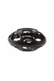 Suporte Vela emFerro Trabalhado com Vidro  A6xD12 cm