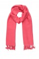Echarpe Lisa Rosa Chiclete 150g c/ Franja Viscose 180x70 cm