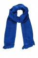 Echarpe Azul Royal c/ Babado em Viscose Detalhado 160x50 cm