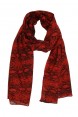 Echarpe em Viscose Estampa Animal Print Vermelho Cobra A180xL50 cm