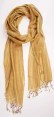 Echarpe em Viscose Tear Listrado Amarelo com Franja A180xL50 cm