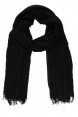 Echarpe em Viscose Preto com Franja A200xL100 cm