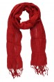 Echarpe em Viscose Coral Escuro com Lastex e Franja A180xL70 cm