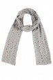 Echarpe em Algodão Branco Mini Floral Pink A180xL50 cm