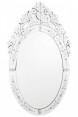 Espelho Veneziano Oval Prata 100X57cm
