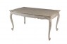 Mesa De Madeira Branco Pátina Estilo Retrô 78x90x158 cm