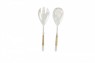 Conjunto p/ Servir Salada Folheado Prata 28CM