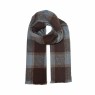 XALE 100%  POLIESTER XADREZ BROWN/BLUE 180X70 CM