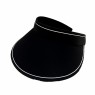 VISEIRA 100% POLIESTER BLACK LISTRAS OFF WHITE TAM U!