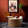 MESA CENTRO RATTAN BASE MADEIRA LS-0328 75 X 40 CM