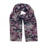 XALE 100%  POLIESTER  FLOWERS MARSALA 180X90 CM