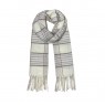 XALE 100%  POLIESTER  XADREZ DELICATE OFF WHITE 180X50 CM