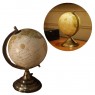 Globo Terrestre Decorativo Bege em Metal cor Ouro Envelhecido A34xD24 cm